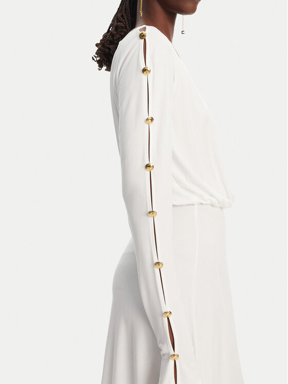 Elisabetta Franchi Elisabetta Franchi Koktejlové šaty AB80252E2 360 Biela Regular Fit