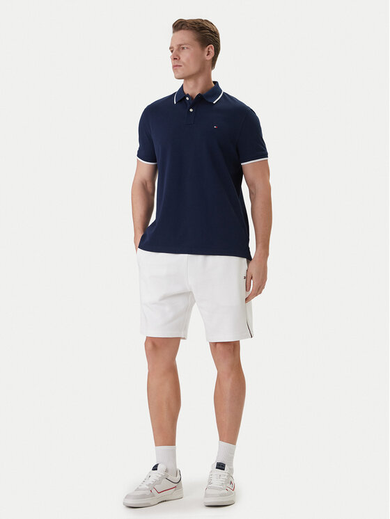 Tommy Hilfiger Tommy Hilfiger Pólóing Pique MW0MW42748 Sötétkék Regular Fit