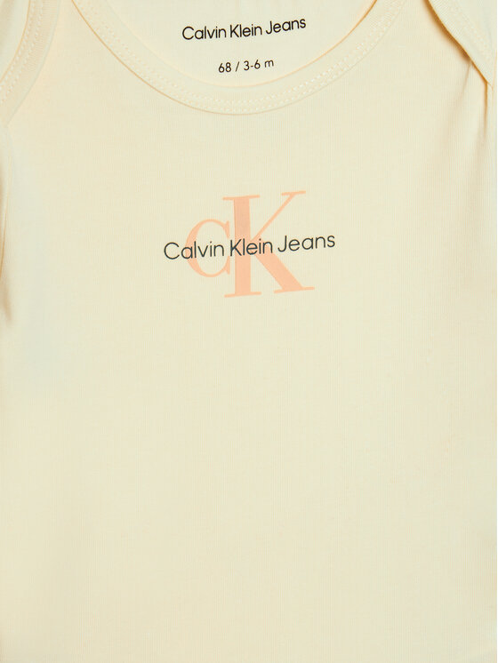 Calvin Klein Jeans Calvin Klein Jeans Otroški bodi IN0IN00033 Rumena