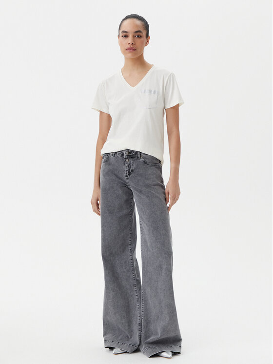 Liu Jo Sport Liu Jo Sport Marškinėliai TA5172 JS923 Écru Regular Fit