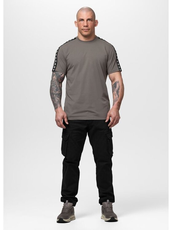 PITBULL PITBULL T-Shirt TAPE NUGGET Brązowy jasny Regular Fit