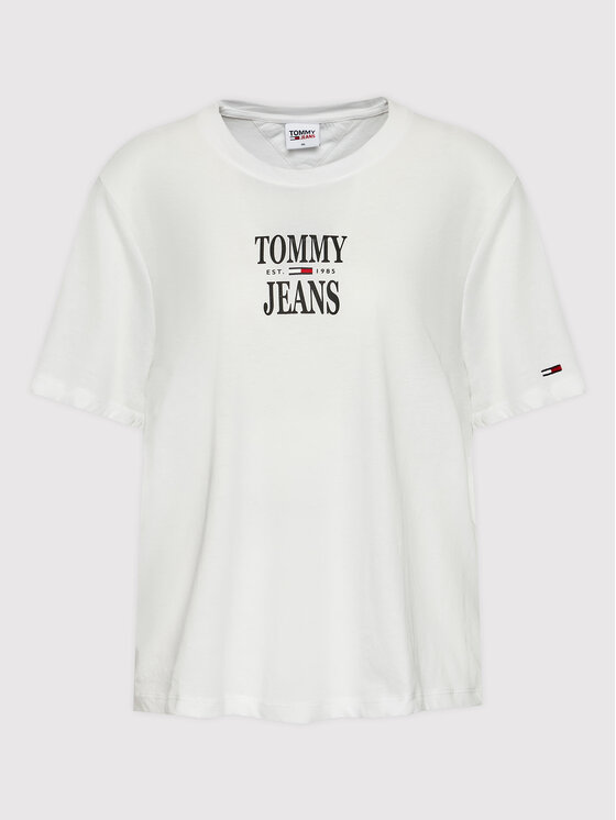 Tommy Jeans Curve Marškinėliai Essential DW0DW12996 Balta Regular Fit