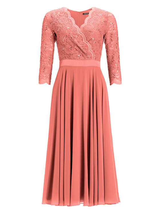 Swing Swing Cocktail obleka 5AE29100 Koral Regular Fit