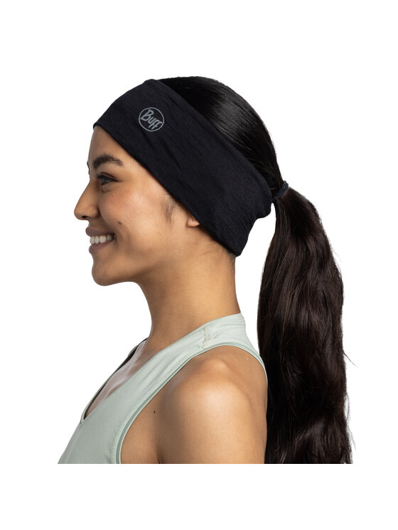 Buff Buff Frotka na głowę Buff Merino Lightweight Headband Czarny