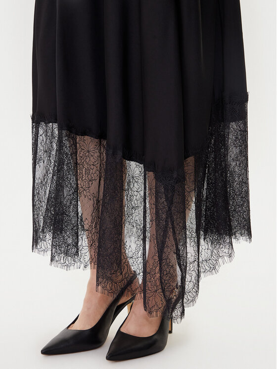 TWINSET TWINSET Spódnica midi 252LL2TCC Czarny Regular Fit