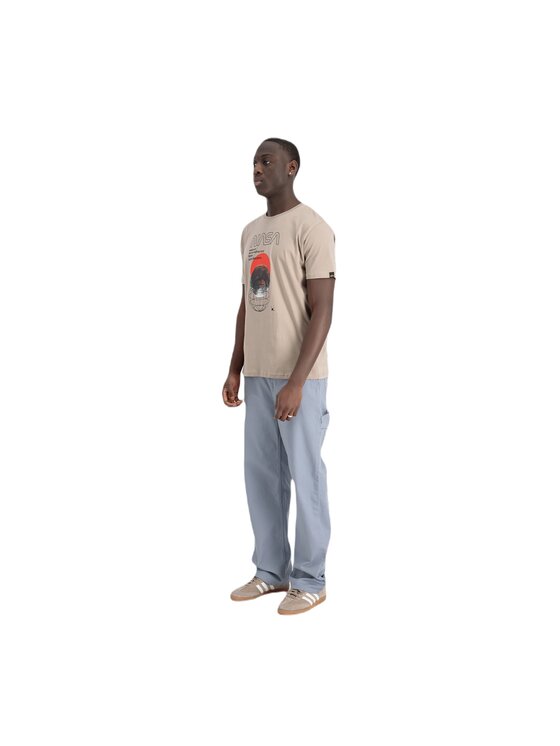 Alpha Industries Alpha Industries Tričko AI.146510-679-L Béžová Regular Fit