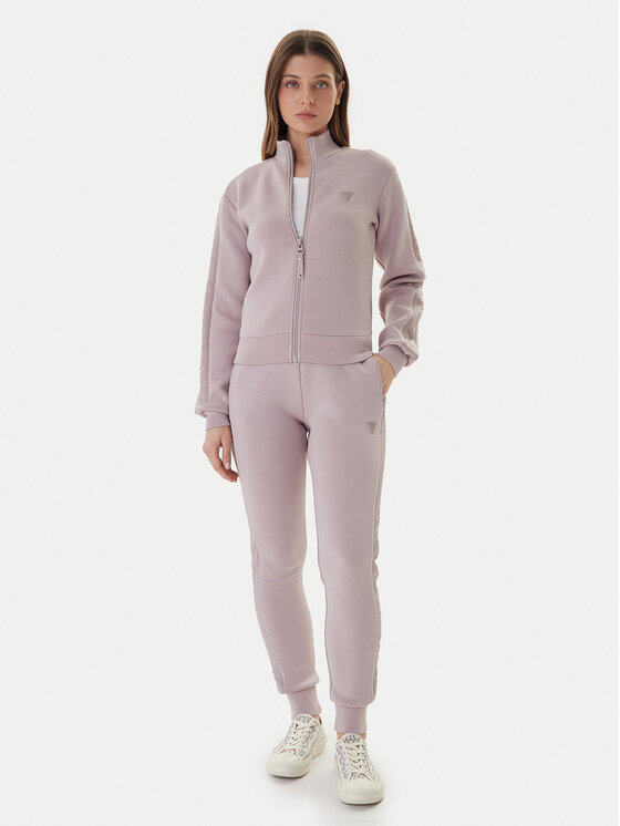 Guess Guess Džemperis ar kapuci New Allie Scuba V2YQ17 K7UW2 Violets Regular Fit