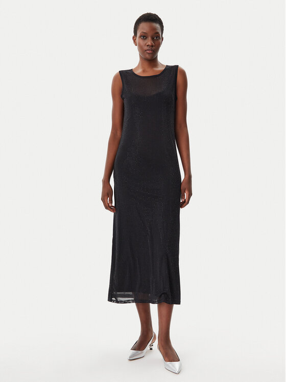 LOLA CASADEMUNT LOLA CASADEMUNT Koktejlové šaty LS2516066 Černá Regular Fit
