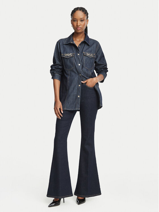 Liu Jo Liu Jo Jeanshemd UF6104 D0268 Dunkelblau Slim Fit