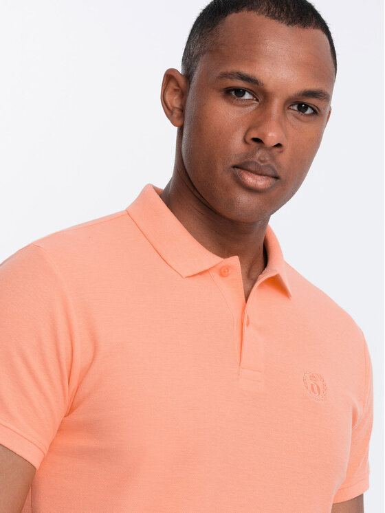 Ombre Ombre Polokošile OM-POBS-0100 Světle oranžová Regular Fit