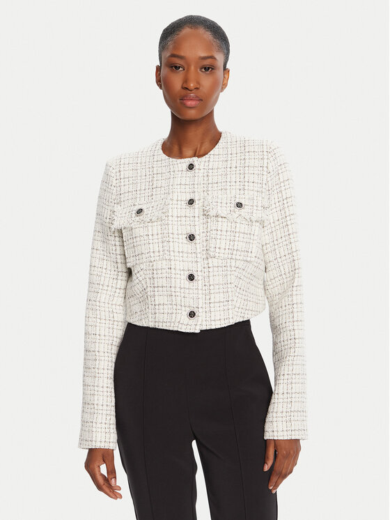 Guess Guess Átmeneti kabát W5YN44 WHDB2 Fehér Regular Fit