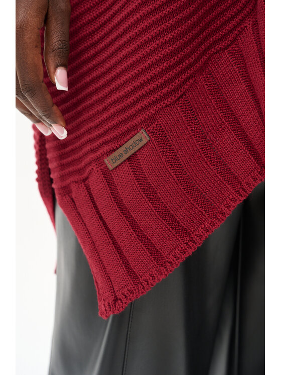 blue shadow blue shadow Sweter Likola Czerwony Regular Fit