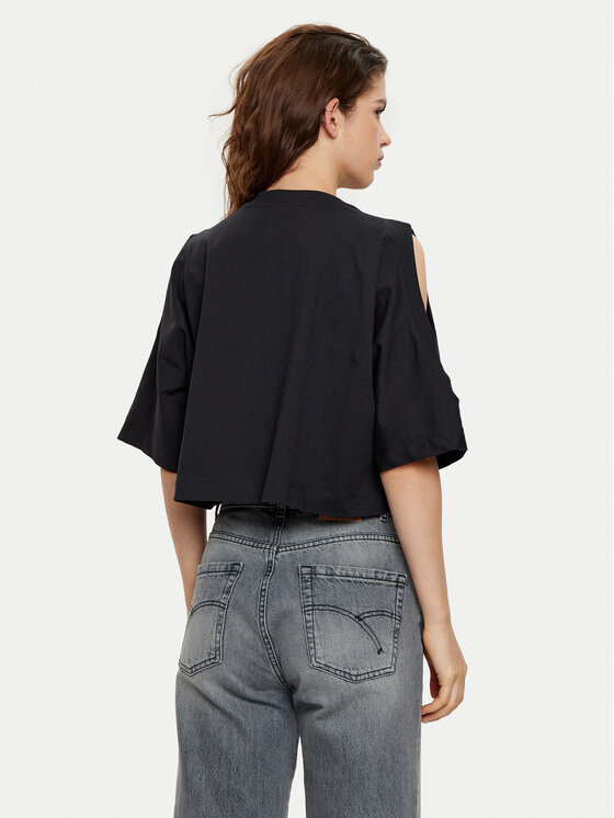 HUGO HUGO T-Shirt Dewaja 50530453 Czarny Oversize