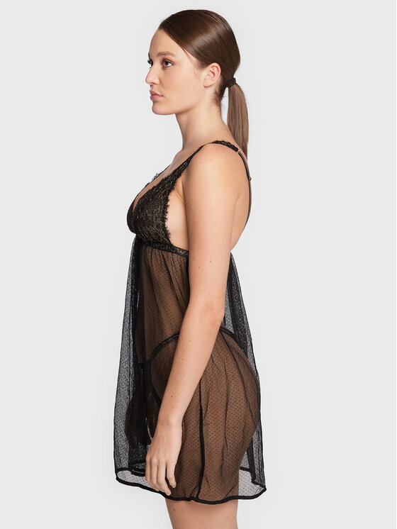 Emporio Armani Underwear Emporio Armani Underwear Nočná košeľa 164605 2F207 00020 Čierna Regular Fit