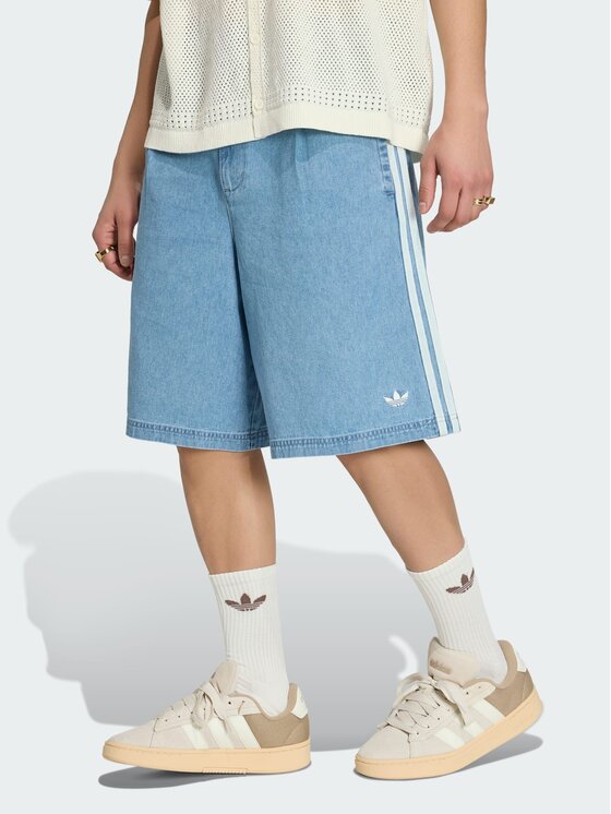 adidas adidas Szorty jeansowe 161938 Niebieski jasny Loose Fit