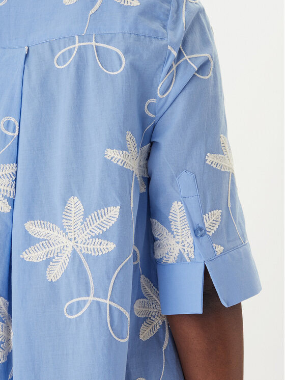 LOLA CASADEMUNT LOLA CASADEMUNT Košeľové šaty LS2616135 Modrá Relaxed Fit