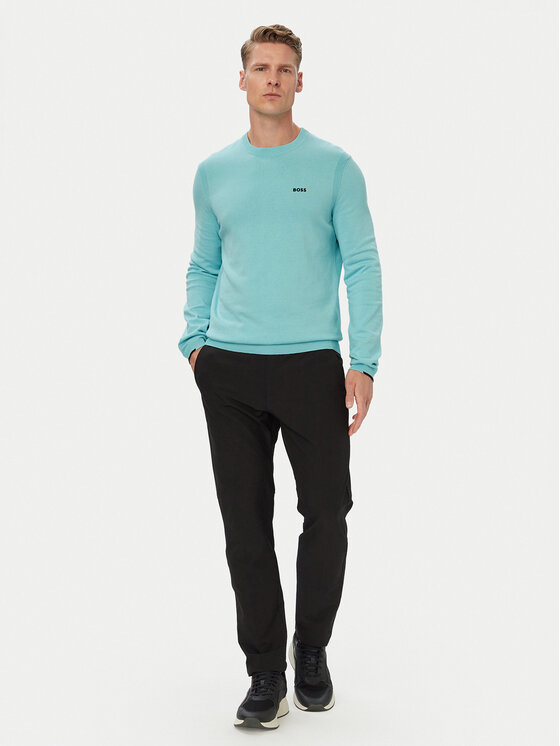 BOSS BOSS Sweter KN_Ever-X CN 50556145 Niebieski Regular Fit