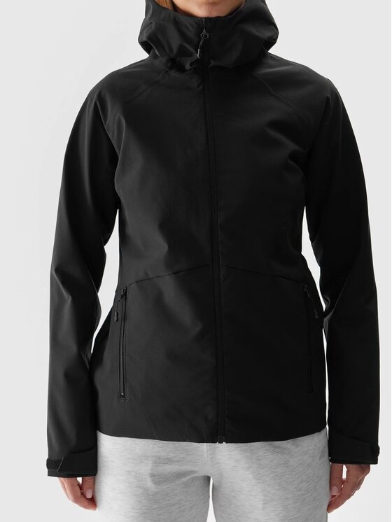 4F 4F Prechodná bunda 4FWSS24TTJAF428-20S Čierna Regular Fit