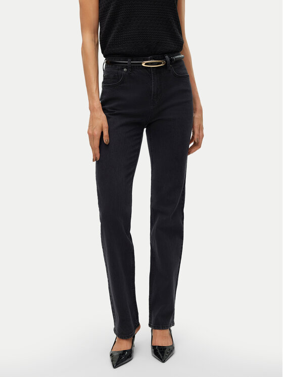 Vero Moda Vero Moda Jeansy Tessa 10315432 Černá Straight Fit