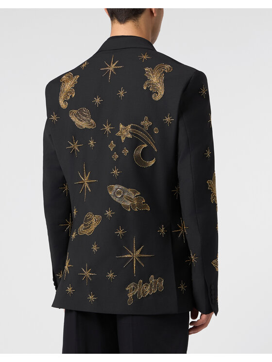 PHILIPP PLEIN PHILIPP PLEIN Marynarka 31275 Czarny Regular Fit