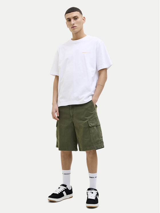 Jack&Jones Jack&Jones Pantalon scurți din material Karl 12269374 Verde Loose Fit