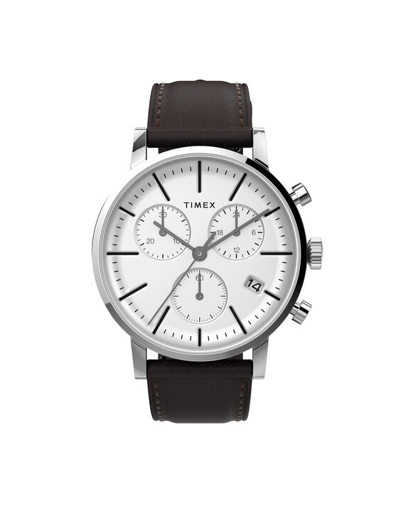 Ceas Timex Midtown Chronograph TW2V36600 Silver/Brown