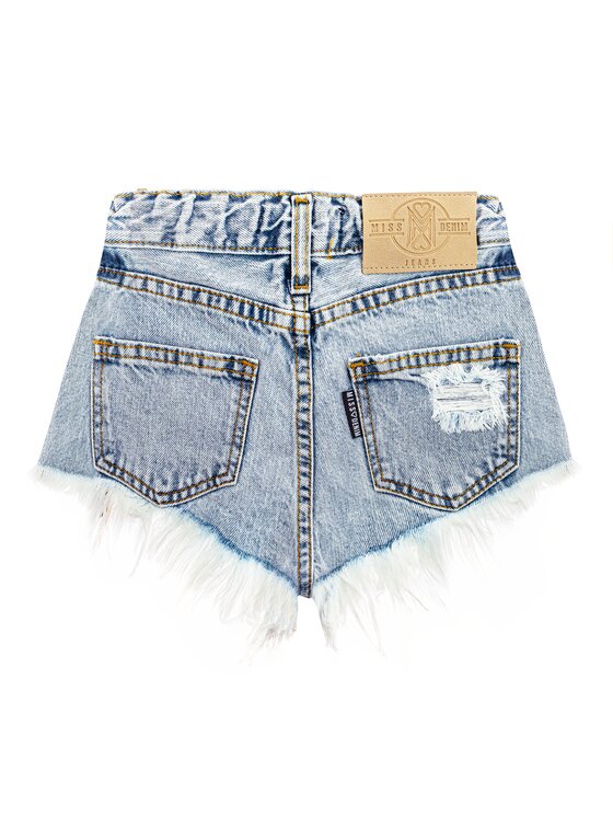 MissDenim MissDenim Szorty jeansowe Midi Waist Niebieski Regular Fit