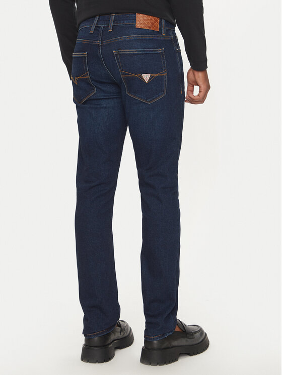 Guess Guess Дънки FINNLEY M4BAS2 D5GN2 Тъмносин Slim Fit