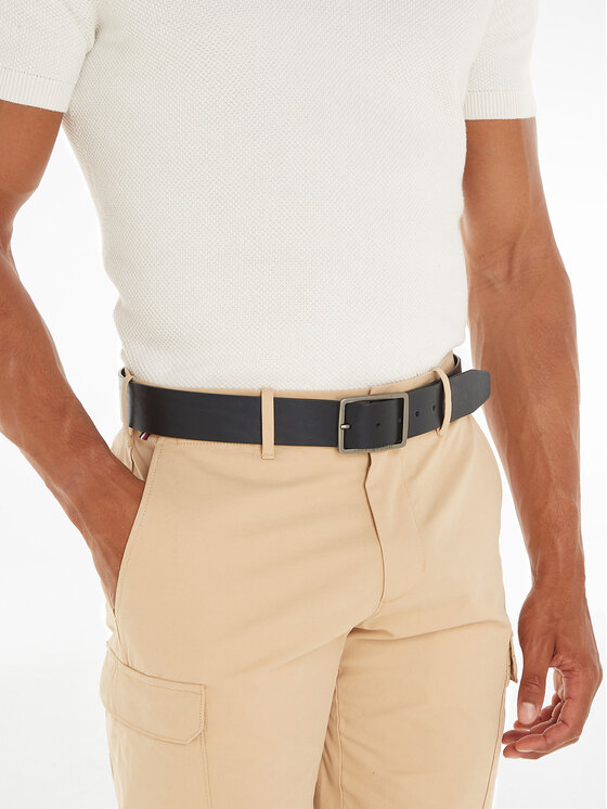 Tommy Hilfiger Tommy Hilfiger Чоловічий ремінь Oliver 4.0 Ext AM0AM12299 Чорний