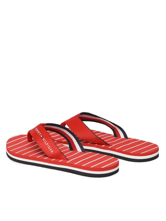 Tommy Hilfiger Tommy Hilfiger Zehentrenner Essential Rope Sandal FW0FW07142 Rot