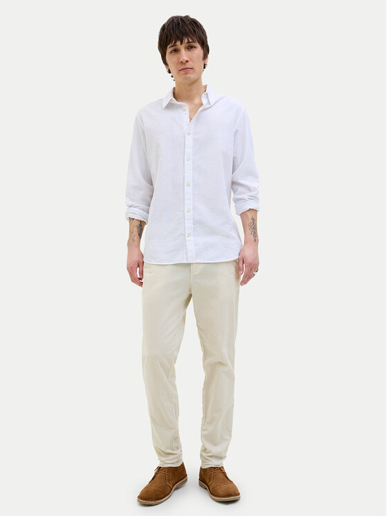 Jack & Jones Jack & Jones Chinosy Stace 12248604 Écru Tapered Fit