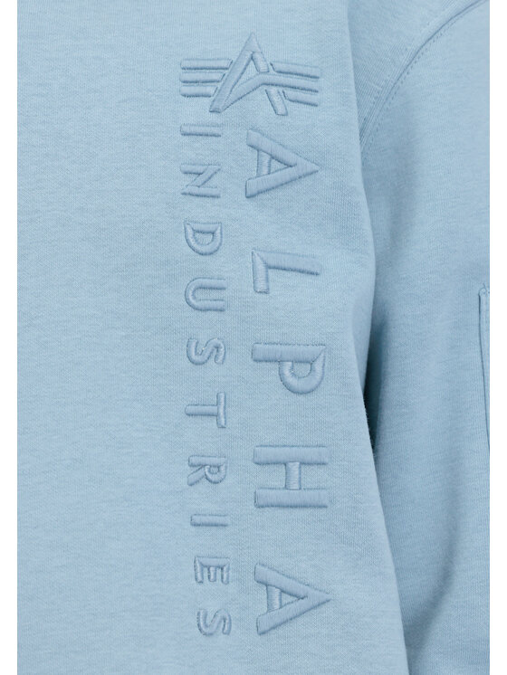 Alpha Industries Alpha Industries Bluza Embroidery Sweatshirt Błękitny Regular Fit