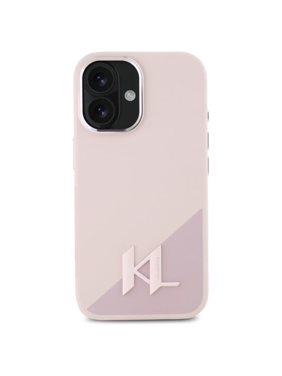 KARL LAGERFELD KARL LAGERFELD Etui na telefon Silicone Shadow Metal Initial Różowy