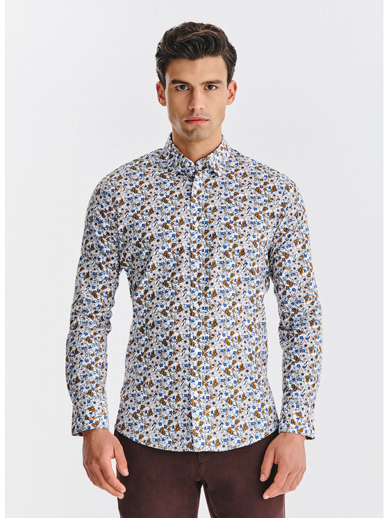 Pako Lorente Pako Lorente Koszula P25WF-1X-058 Biały Slim Fit