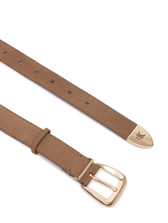 Calvin Klein Calvin Klein Ζώνη Hw End Tip Buckle Suede 30Mm LV04F7114G Καφέ