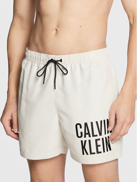 Calvin Klein Swimwear Peldšorti KM0KM00790 Écru Regular Fit