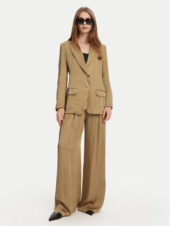 Marella Marella Pantaloni palazzo Silico 2513131125 Bej Wide Leg