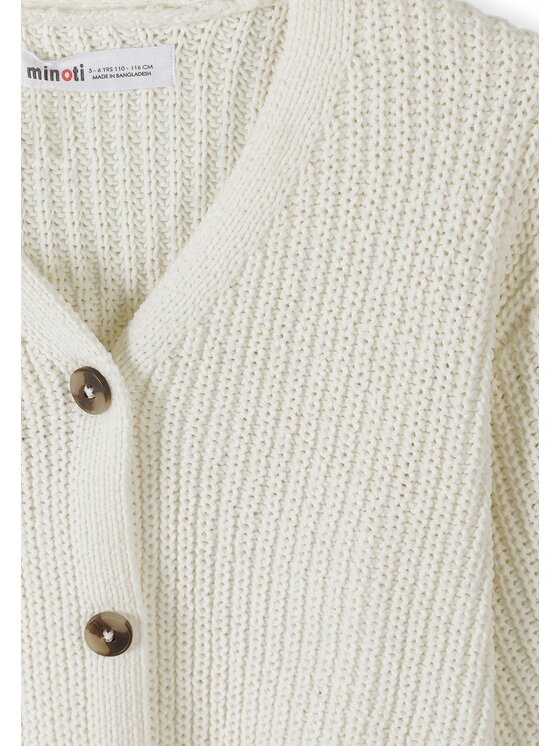 minoti minoti Kardigan 32KNIT160 Kremowy Regular Fit