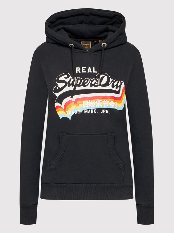 Superdry Superdry Majica dugih rukava Vl Hood W2010455A Tamnoplava Regular Fit