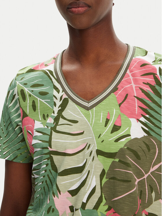 Olsen Olsen T-Shirt 11105096 Zielony Regular Fit