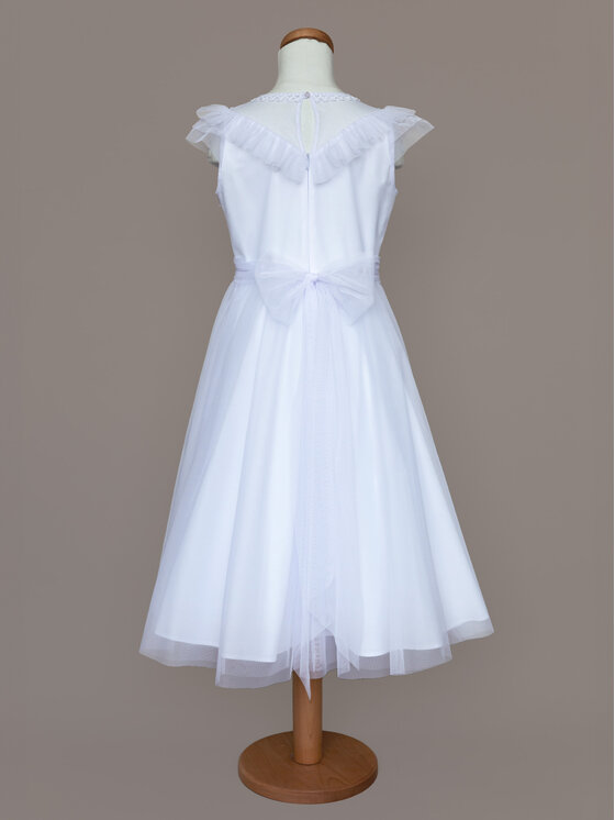 SLY SLY Sukienka 5SM-11A Biały Comfortable Fit