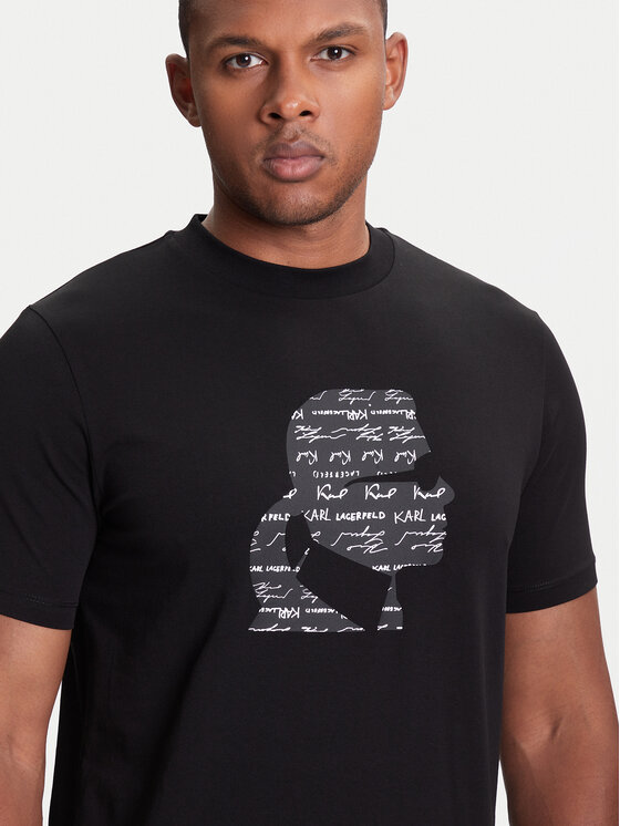 KARL LAGERFELD KARL LAGERFELD T-shirt 755042 553235 Crna Regular Fit