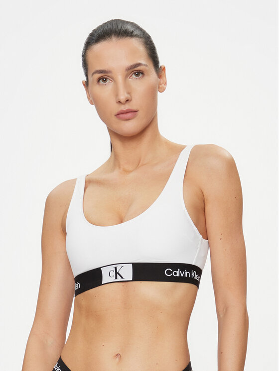 Calvin Klein Swimwear Bikini augšdaļa KW0KW02257 Balts