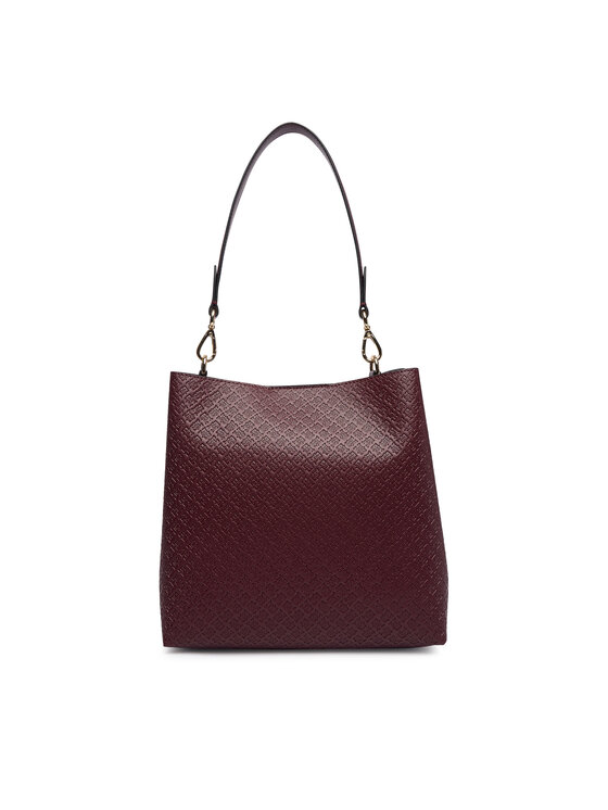 Tommy Hilfiger Tommy Hilfiger Torebka Th Icon Shoulder Bag Mono AW0AW19000 Bordowy