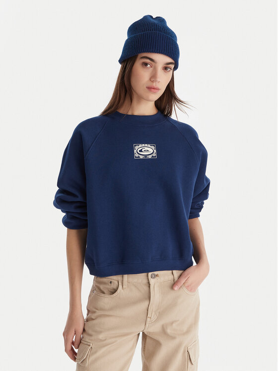 Quiksilver Quiksilver Bluză Graphic Crew EQWFT03198 Bleumarin Regular Fit