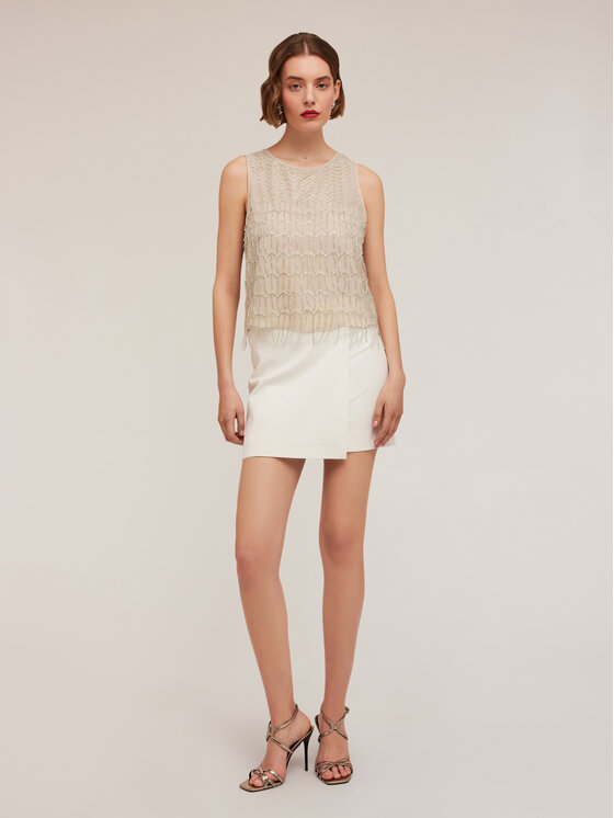 Motivi Motivi Blusa 2666Q001811N005 Écru Regular Fit