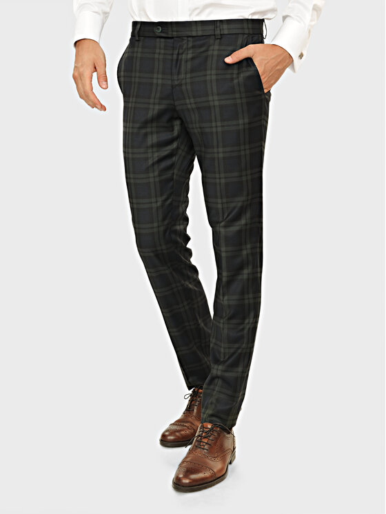 Evenemen Evenemen Spodnie garniturowe ROBIN Granatowy Slim Fit