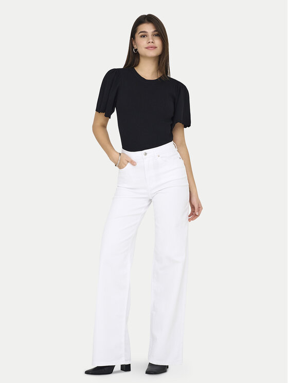 ONLY ONLY Traperice Madison 15310632 Bijela Wide Leg
