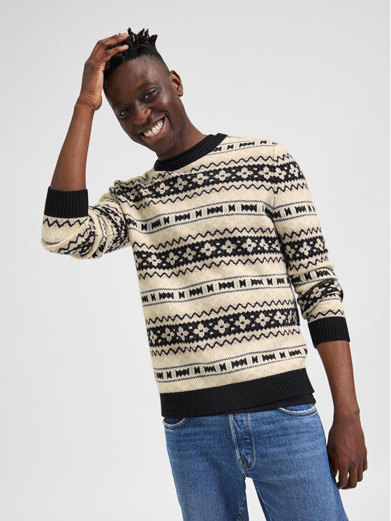 Selected Homme Selected Homme Sweter Faroe 16086654 Beżowy Relaxed Fit