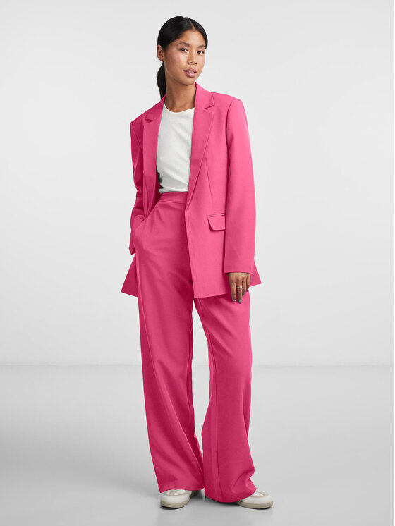 Pieces Pieces Hlače Bossy 17140744 Ružičasta Loose Fit
